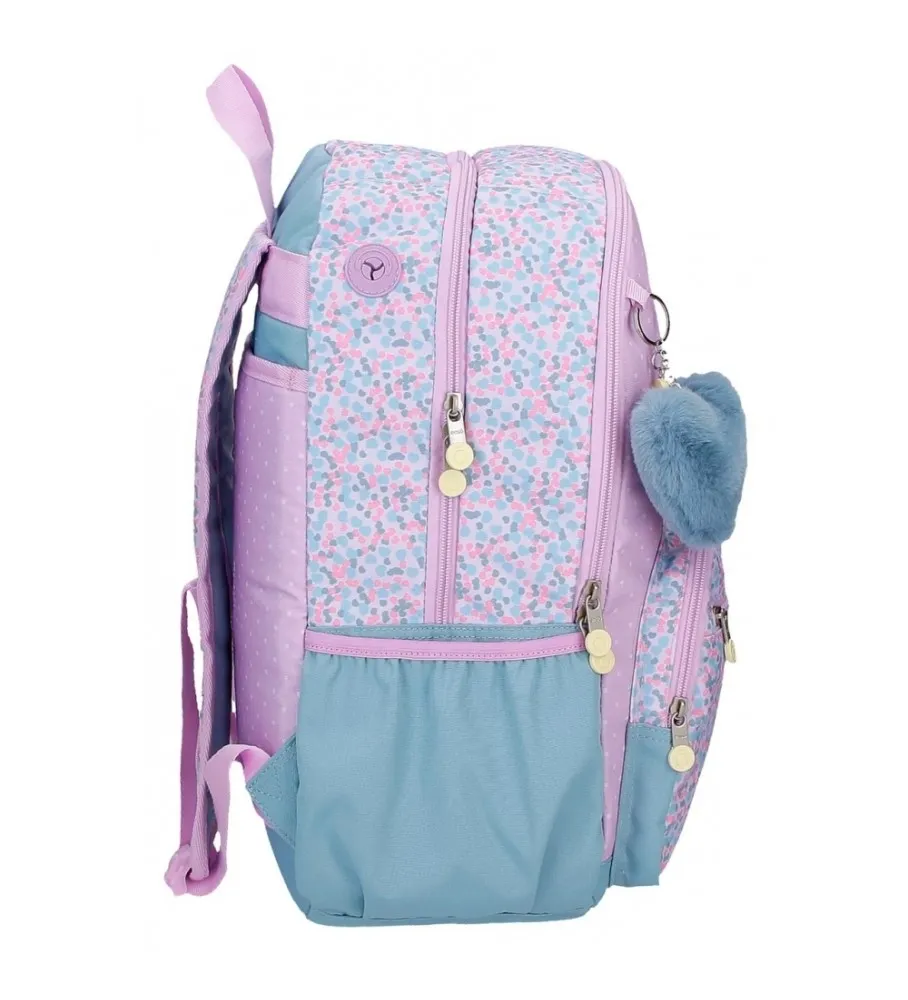 MOCHILA ENSO CUTE GIRL DOBLE COMPARTIMENTO LILA 32X44X17CM